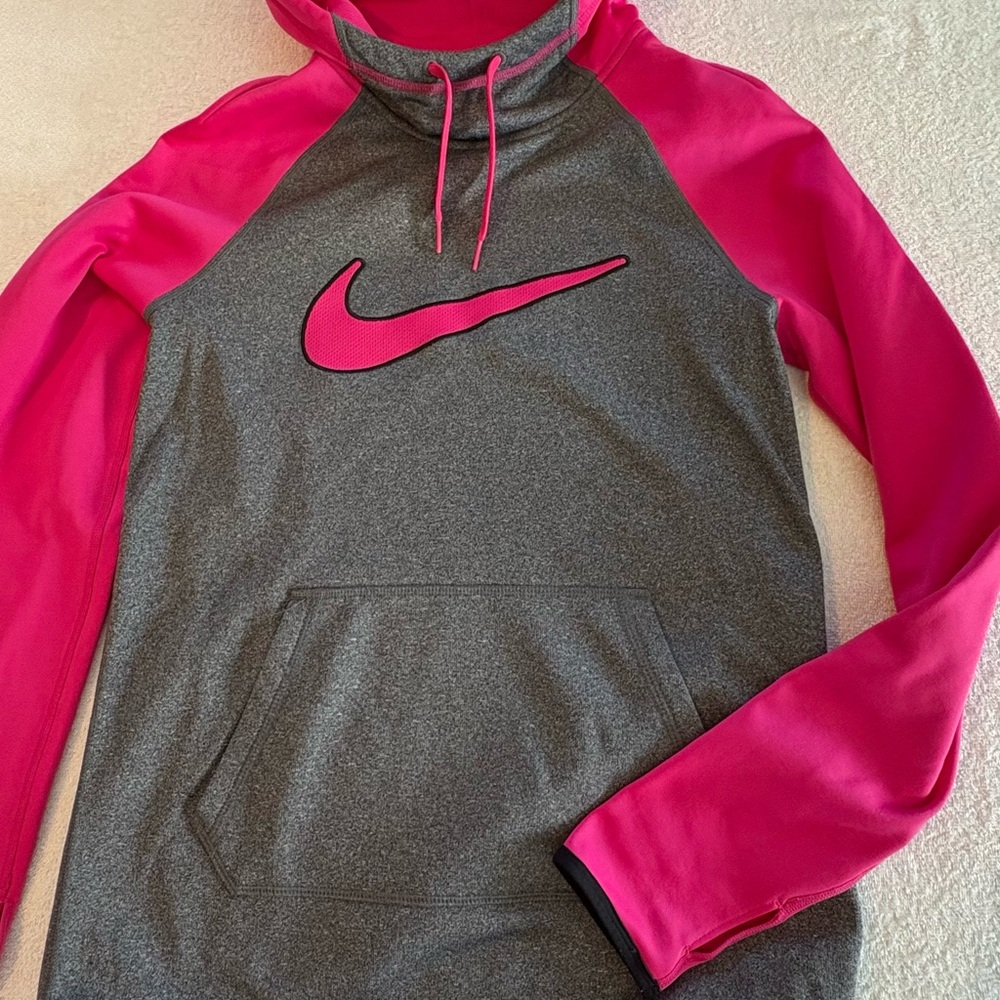 Nike Therma-Fit Pink Gray Hoodie Women’s XS
